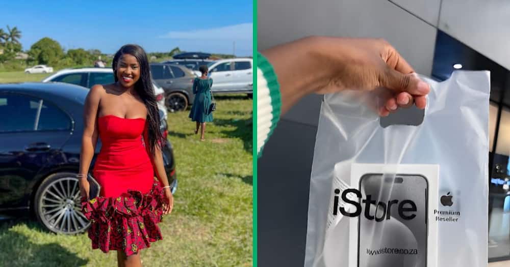 An unemployed woman Lerato Nxumalo purchased a brand new iPhone 15 Pro Max worth over R31K