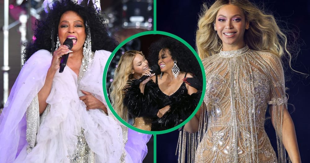 Beyoncé Knowles performed onstage during Renaissance World Tour with Motown diva Diana Ross in California.