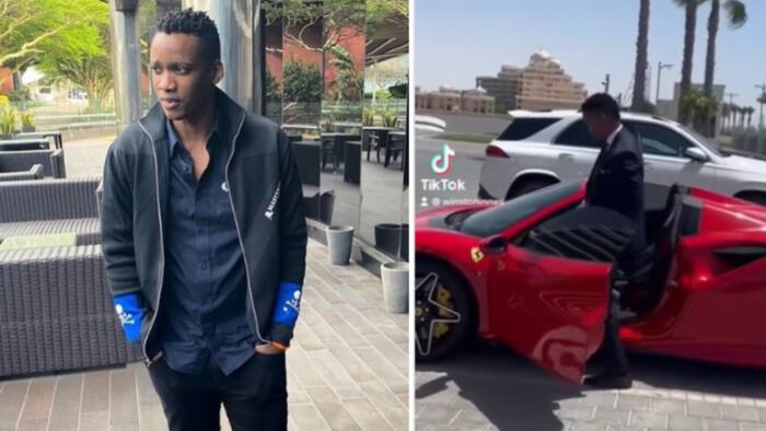 Video of Duduzane Zuma getting his boss vibes on in fire red Ferrari gets the people of Mzansi going