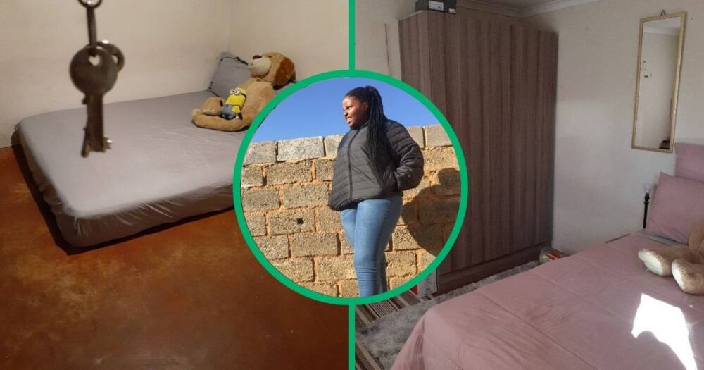 Young woman showcases bedroom transformation in photos