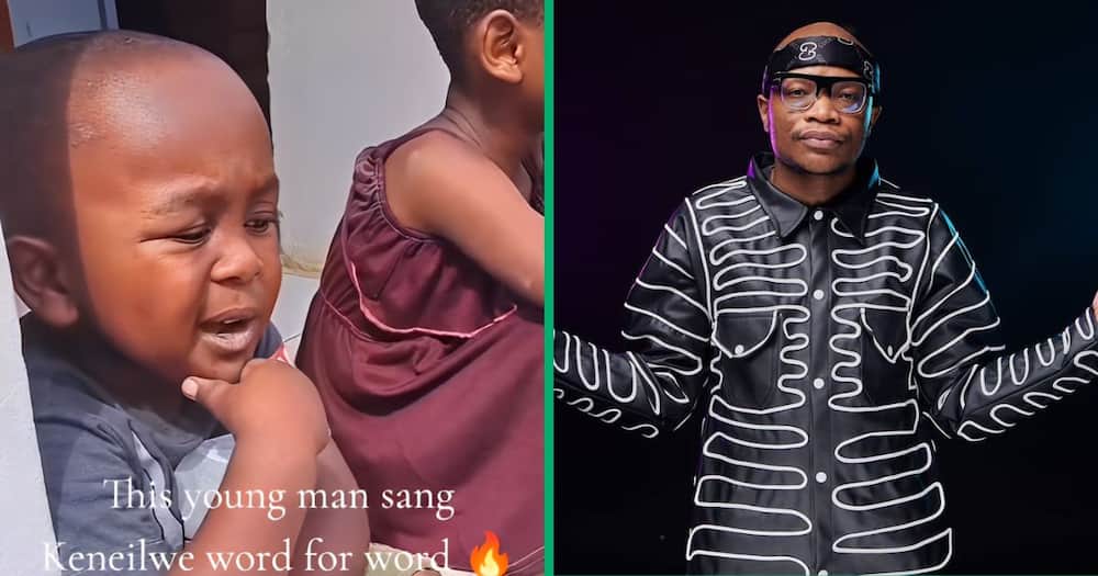 A TikTok video captured a boy stunningly singing Master KG's Keneilwe song.