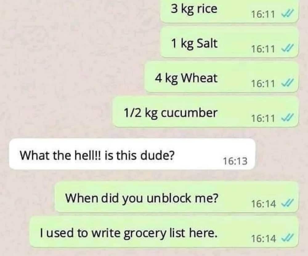 Hilarious: Dude uses ex-bae's number to write his grocery list