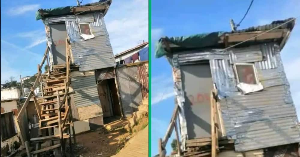 A double-storey shack was trolled