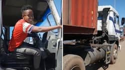 21 Year old female Mzansi truck driver trends on social media, people are loving her career passion