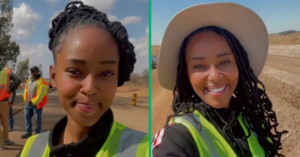 Young woman flexes life as an engineer. Young woman flexes life as an engineer.