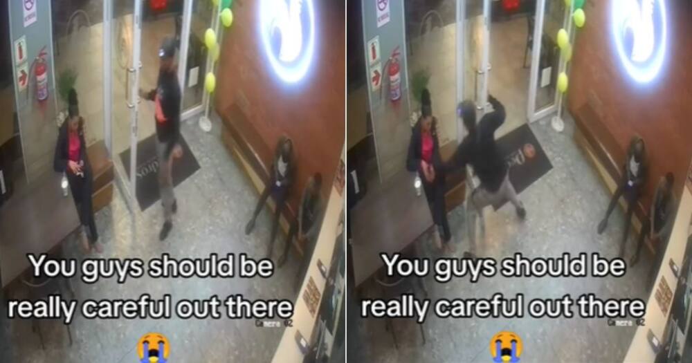 TikTok video of CCTV showng man stealing phone