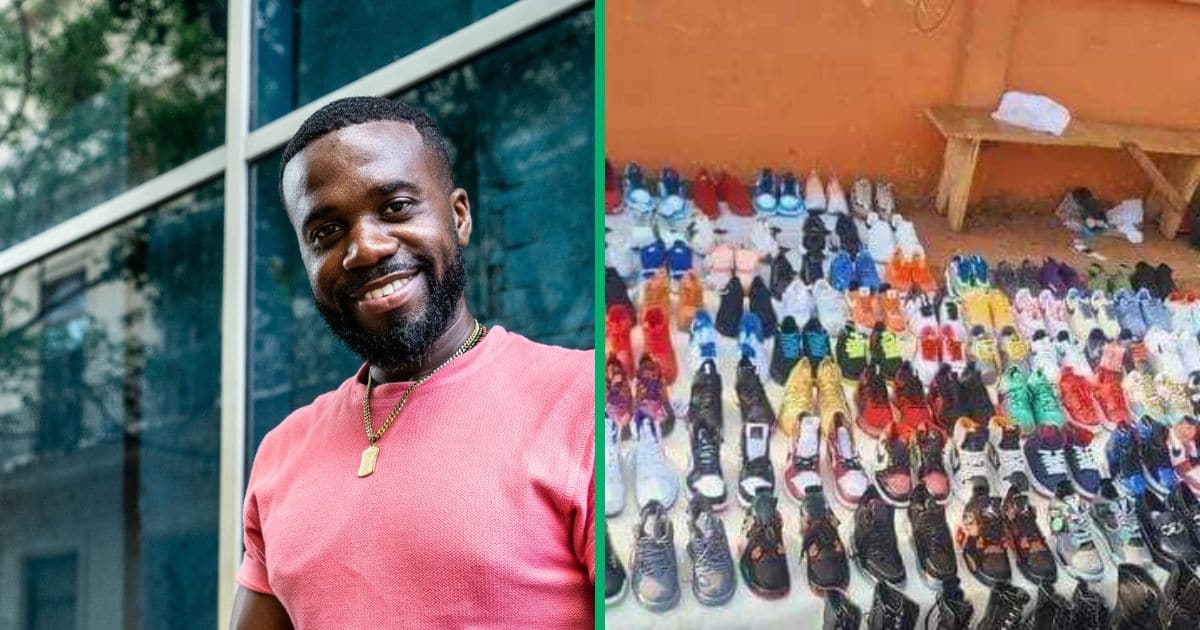 Hawker in suit Inspires thousands online with his shoe business hustle