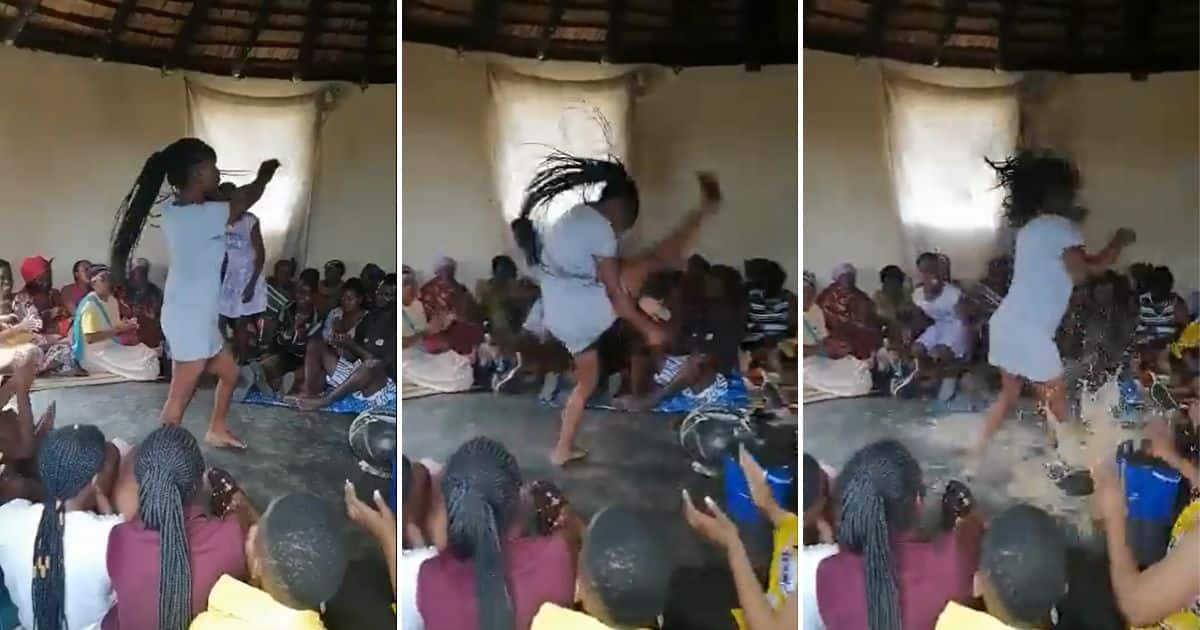 Lady Breaks African Traditional Beer Pot While Performing Zulu