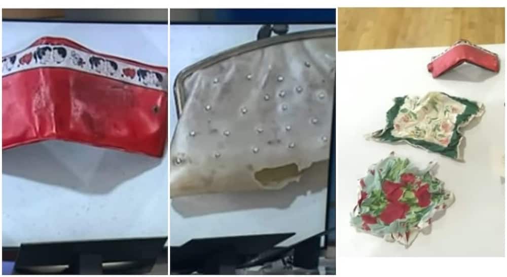 Photos of the purse lost by Beverly Williams and the contents.