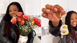 Fiery Mzansi influencer celebrates picking up the keys to her very own home, gives all the glory to God