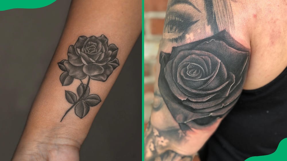 Black rose tattoos