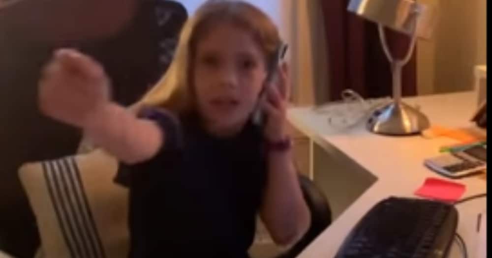 Video of 8-Year-Old Girl Mimicking Mom Working from Home Excites Netizens