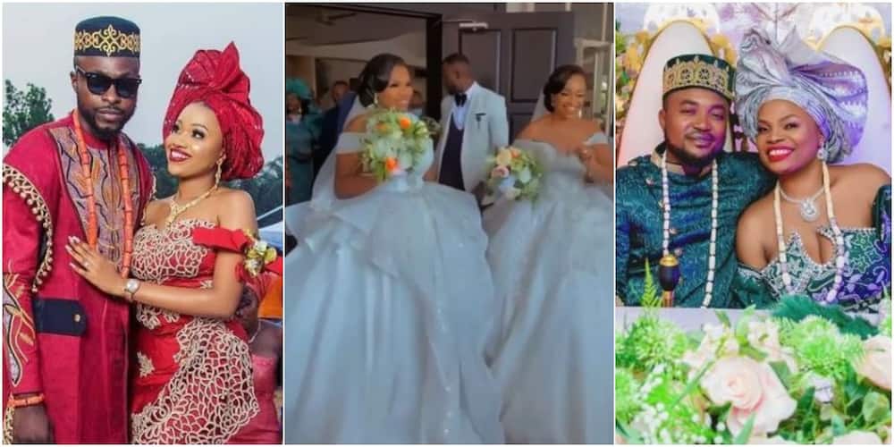 Beautiful photos as Nigerian twin sisters get married on the same day