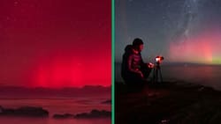 Western Cape photographer's stunning capture of rare southern lights in South Africa stuns netizens worldwide