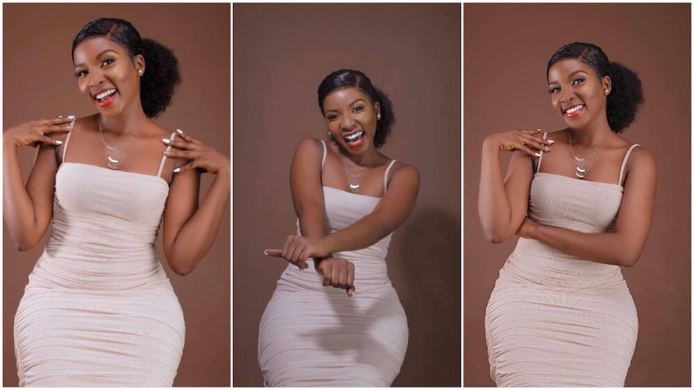 Very curvy young Nigerian lady shares banging body photos to celebrate herself, men want to marry her