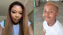 Anele Mdoda's son Alakhe excited over new Drip sneakers, Mzansi shows love: "His smile says it all"