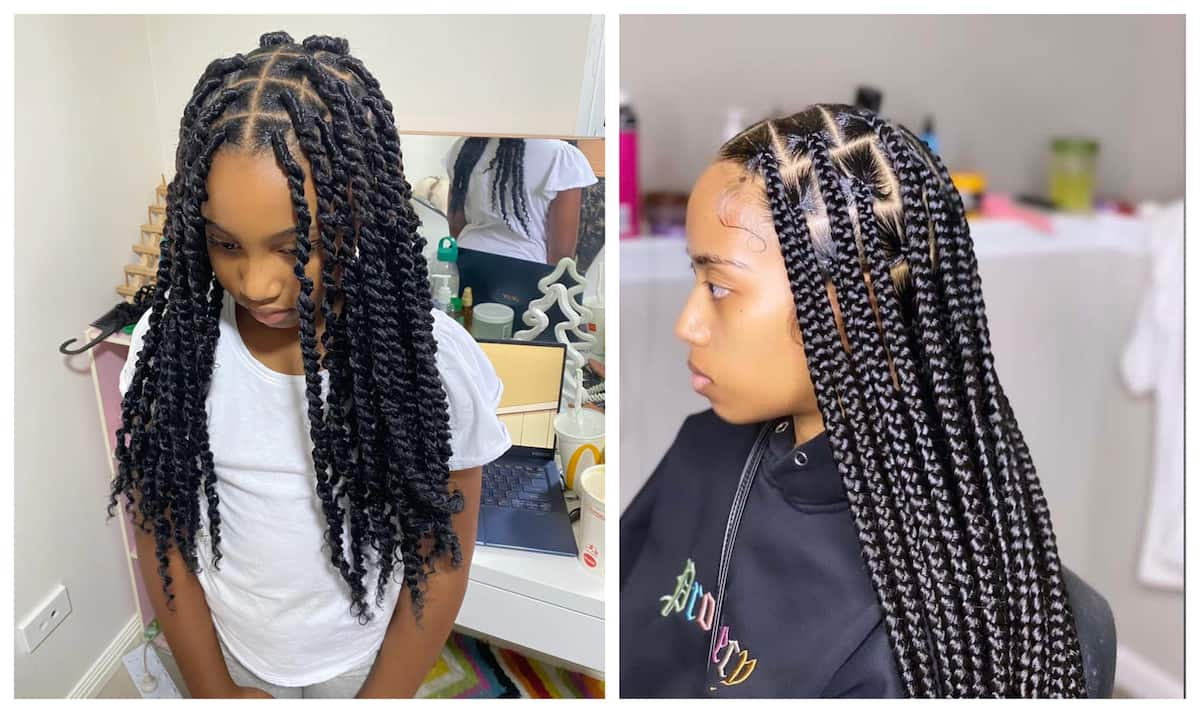 40 Knotless Braid Styles For 2021 (Jumbo, Lose Braid & More) | ThriveNaija  | Braids for short hair, Short box braids hairstyles, Lose braids