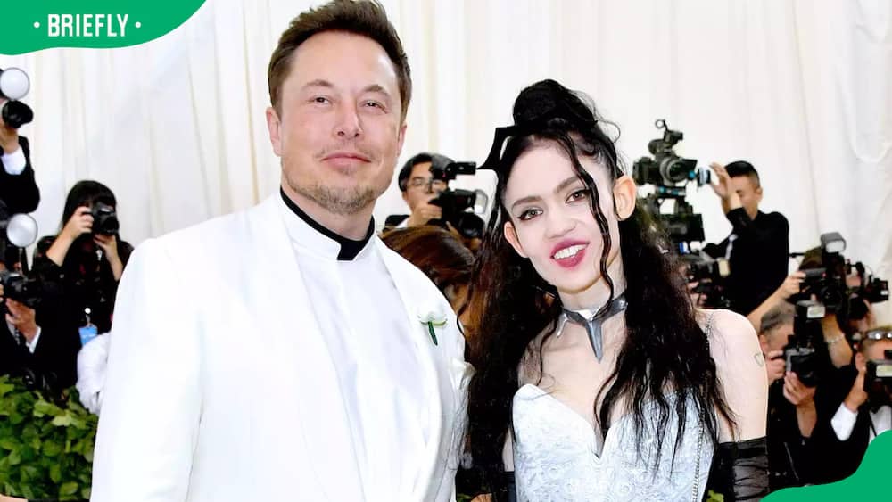 Grimes and Elon Musk at an event