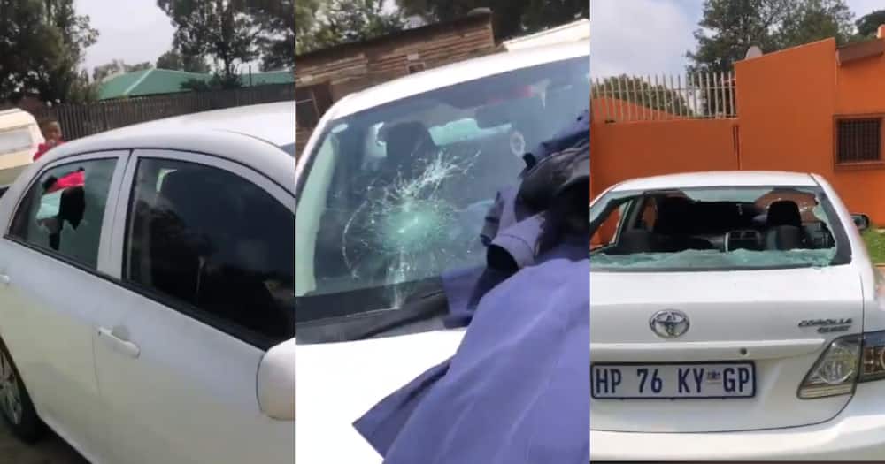 "Mjolo the Pandemic": Angry Lady Destroys Exes Car, Clip Shared Online