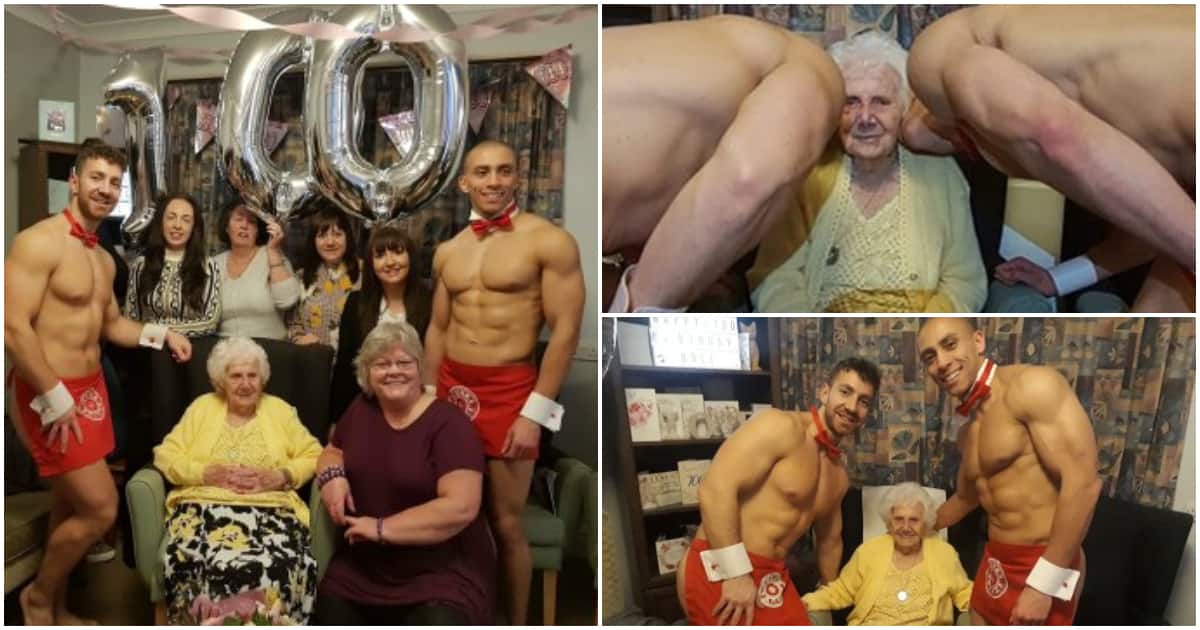 Gogo's saucy birthday: Grandma celebrates centenary with male strippers