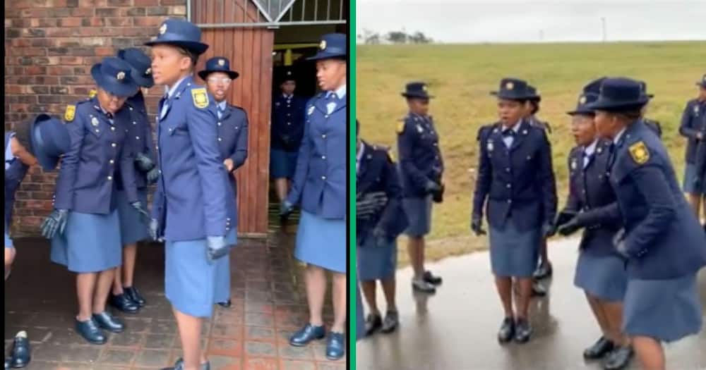 A policewoman celebrated her graduation from the Academy