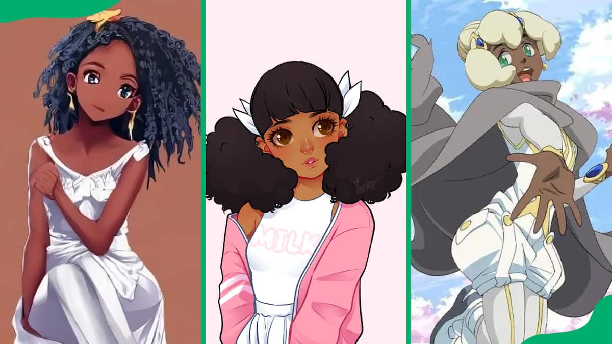 Amazon.com: Notebook: Animecore Aesthetic Black Anime Girl Character With  Melanin - Cute African American Indian Hispanic Diaspora in Pink With  Butterflies Journal: Meadows, Majestic: Books