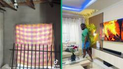 TikTok video of living room makeover achieved in 3 months, inspires home improvement projects