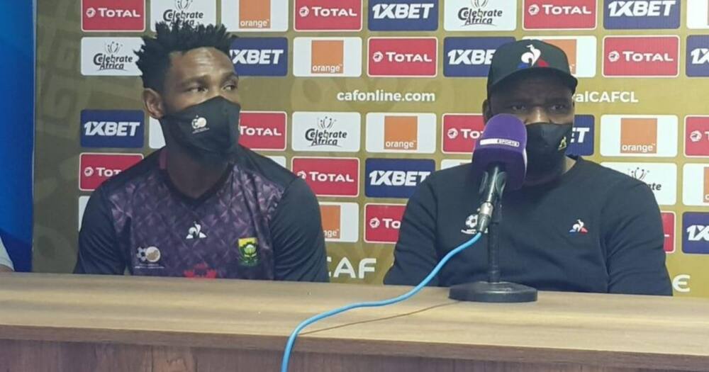 Bafana Bafana coach Molefi Ntseki (right) faces an uncertain future after a loss to Sudan. Image: Twitter