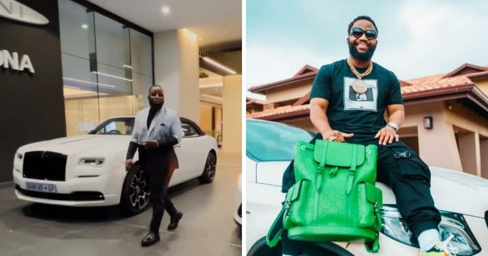 A Day in the Lux Life of Rap Megastar Cassper Nyovest As Gets Up Close With Rolls Royce and McLaren Whips