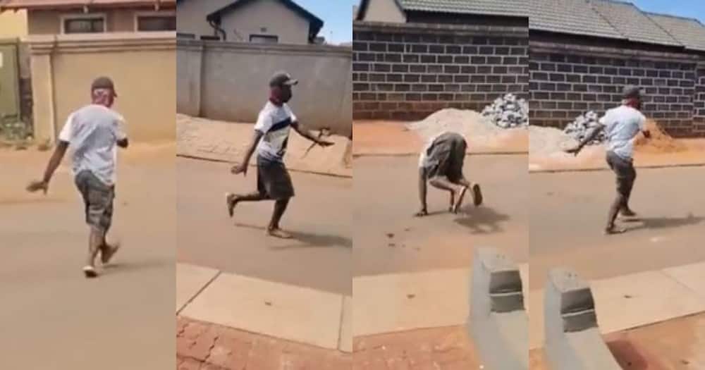 Man, weird dance, has South Africa laughing