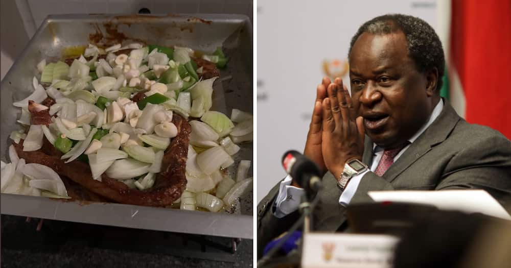 Tito Mboweni astonished South Africans with his cooking methods.