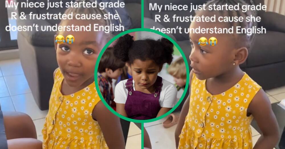 A grade R kid told her parents she was confused when her teacher spoke English.