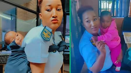 South African cop cares for abandoned baby at police station video goes viral