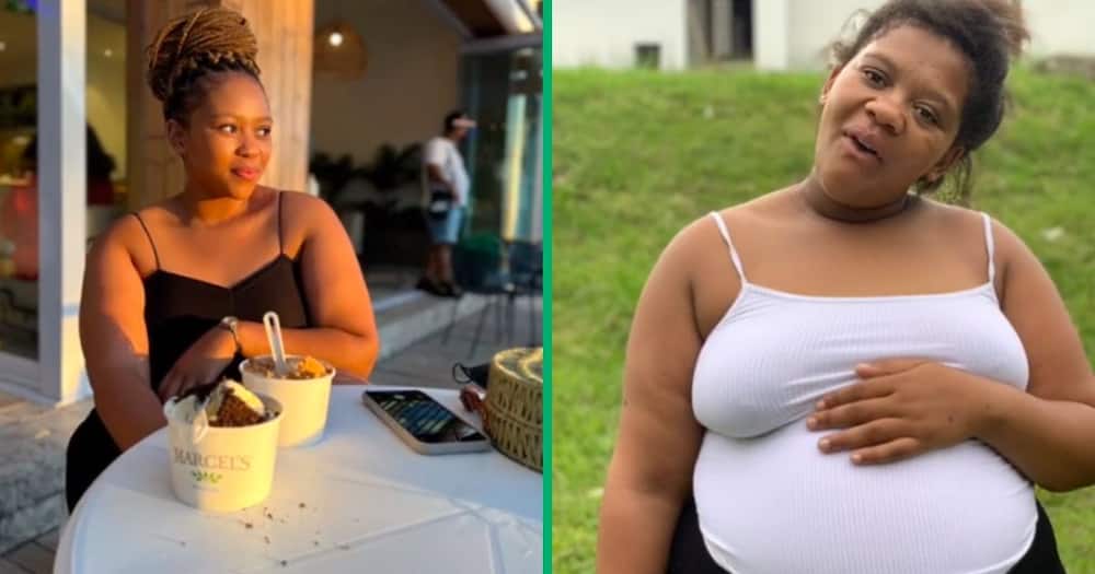 woman shows dramatic change after falling pregnant