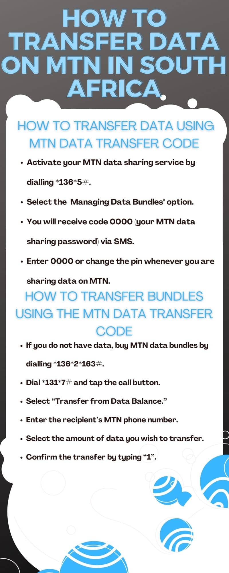 How to transfer data on MTN in South Africa