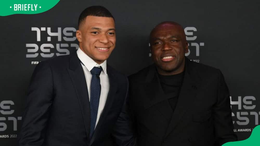Kylian Mbappé and his father Wilfried attending the FIFA Awards