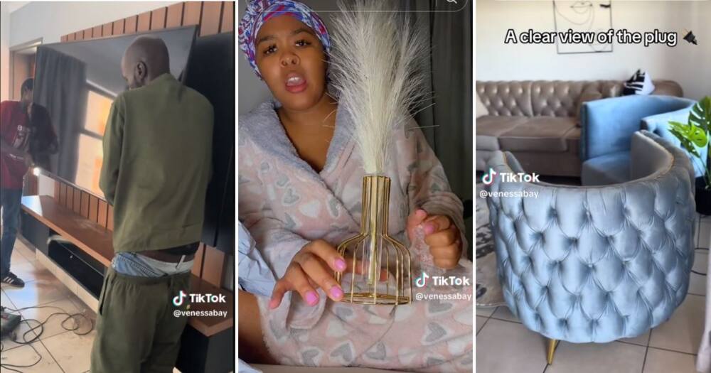 Lady shows how she furnished her stylish home