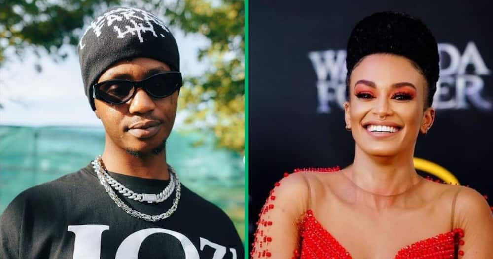 Rapper Emtee the Hustler and Pearl Thusi plan to have studio sessions.
