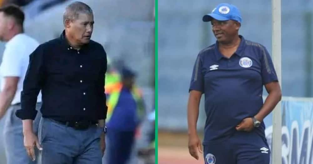 Kaizer Chiefs coach Cavin Johnson and Chippa United co-Coach Kwanele Kopo will face off in a PSL match.