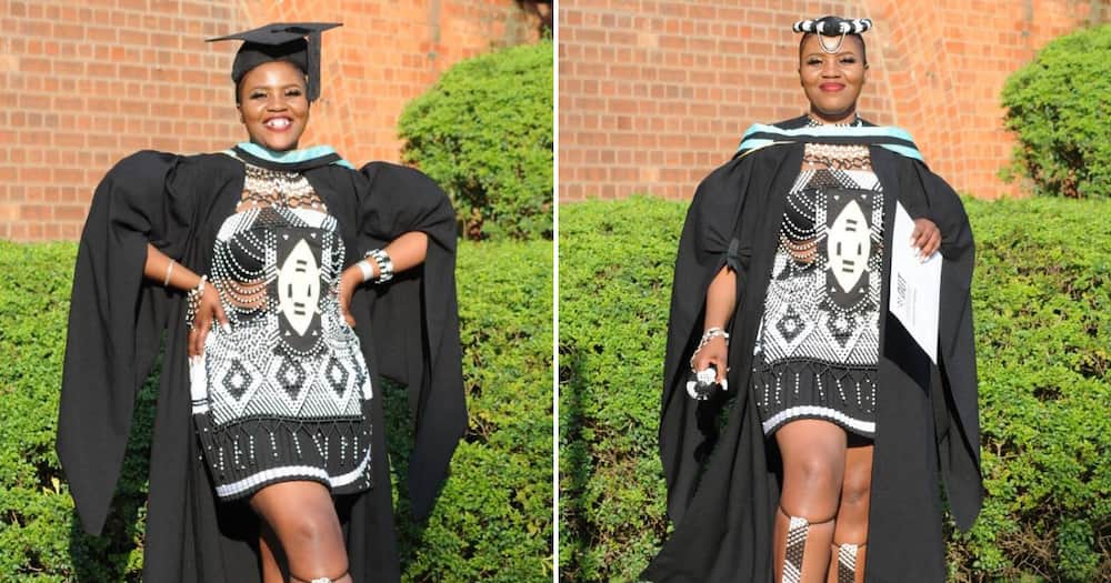 A lady from KZN looked amazing in her Zulu attire on her graduation day