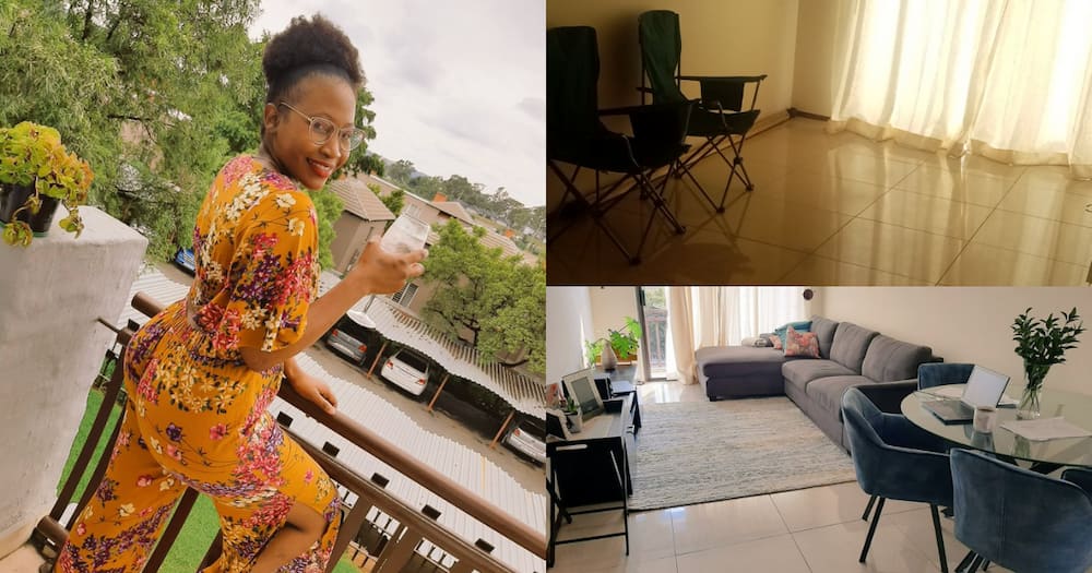Sa Lady Shows Before and After Pics of Beautifully Furnished Apartment
