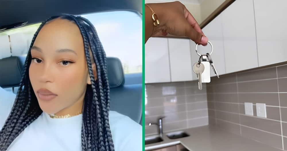 TikTok video of a woman unveiling her new home.