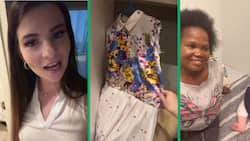 Xhosa-speaking white woman asks domestic helper about what she thinks of dress in TikTok video