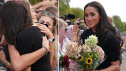 Sweet video captures Meghan Markle hugging young girl outside Windsor Castle following Queen Elizabeth's death