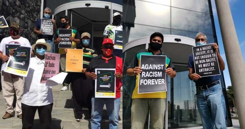 ANC pickets against racism outside eNCA head office in Western Cape