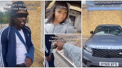 Lady gifts her boyfriend a brand new Range Rover in video, his unpleasant reaction causes a stir
