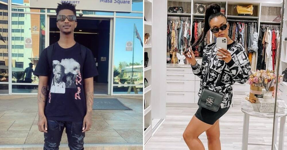 Emtee and Pearl Thusi had an Instagram live stream.
