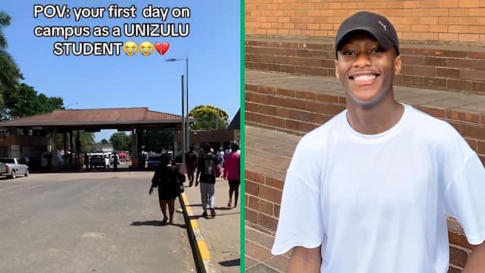 UniZulu student shows how he got to campus on first day in hilarious TikTok video: "Guys, the pits"