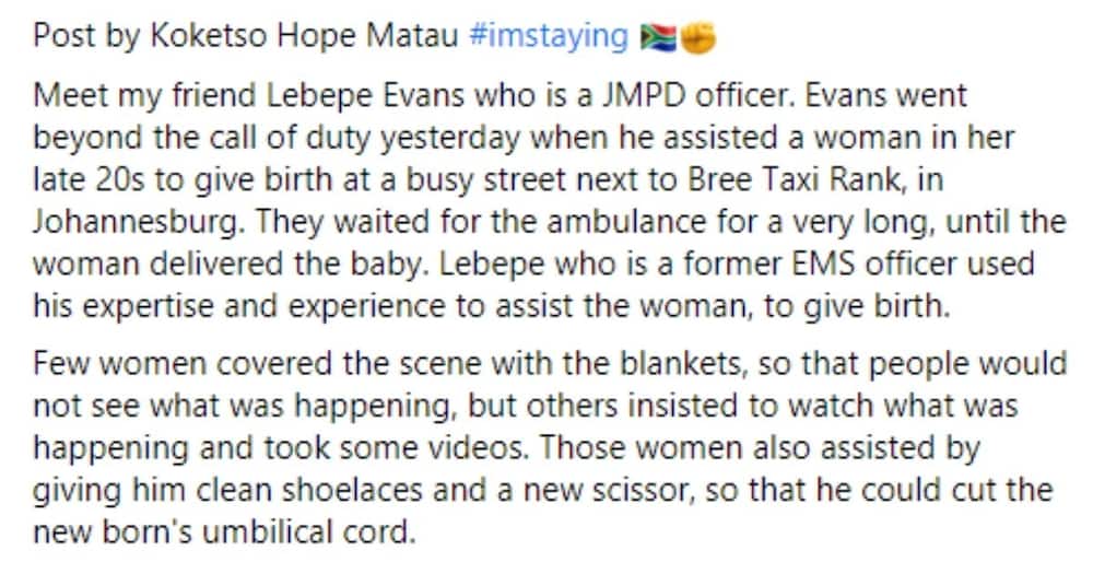 Metro Police, Johannesburg, Woman, Baby Metro Police, Johannesburg, Woman, Baby