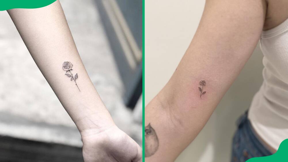Tiny rose tattoos